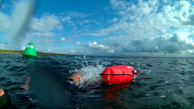 swimming with swim buoy