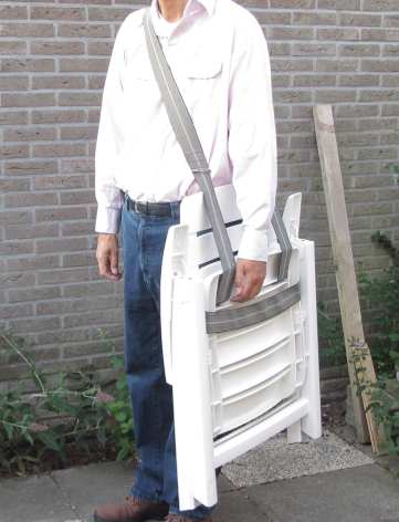 garden chair with carrying belt